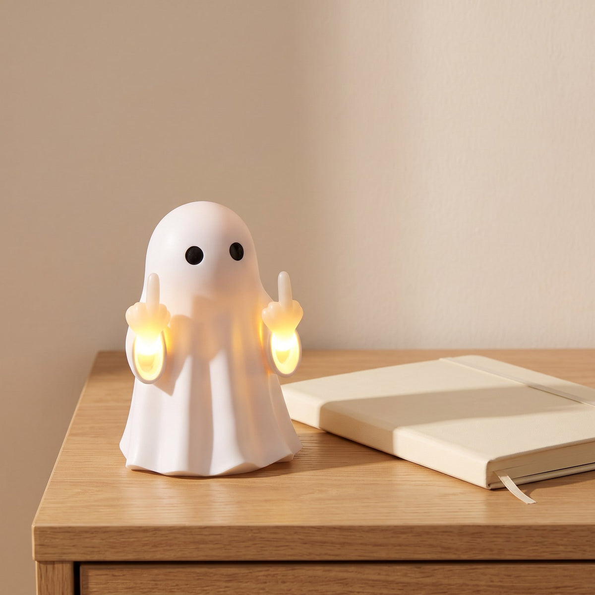 Middle-Finger Ghost LED Accent Lamp — in the home