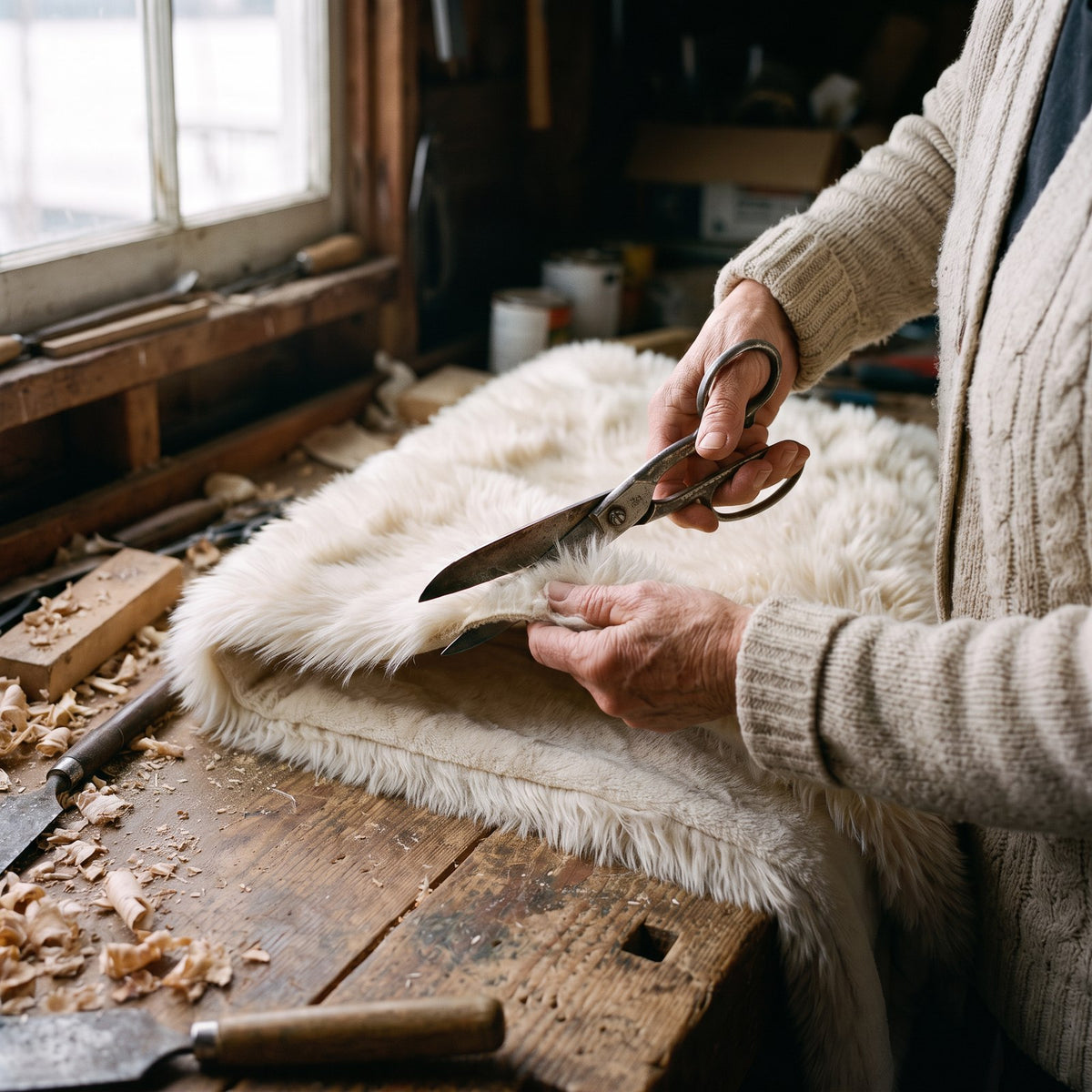 Faux Fur Throw — square detail view