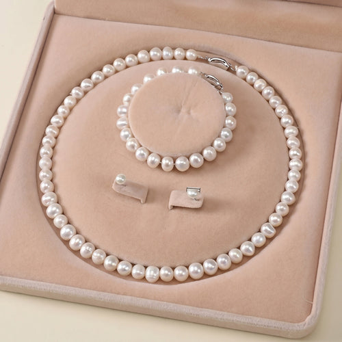 Eleanor's Handcrafted Heirloom Pearl Jewelry Set