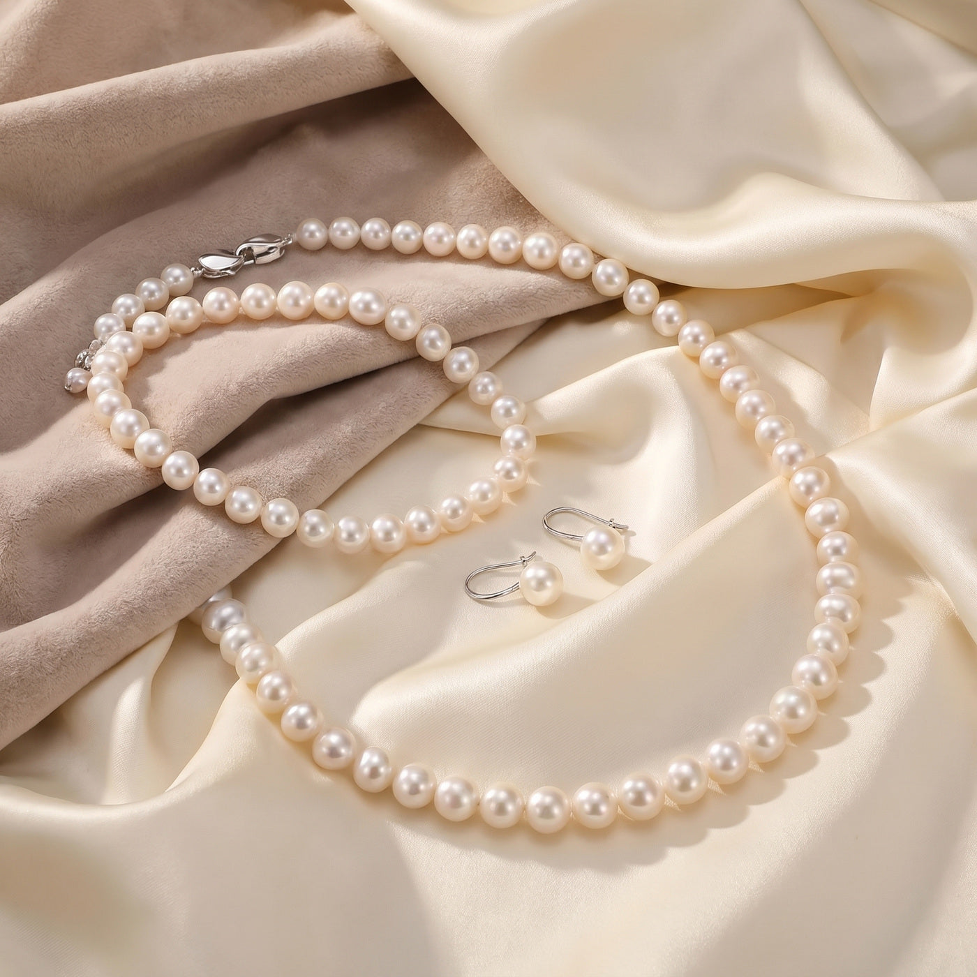 Eleanor's Handcrafted Heirloom Pearl Jewelry Set