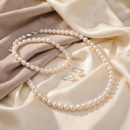 Eleanor's Handcrafted Heirloom Pearl Jewelry Set