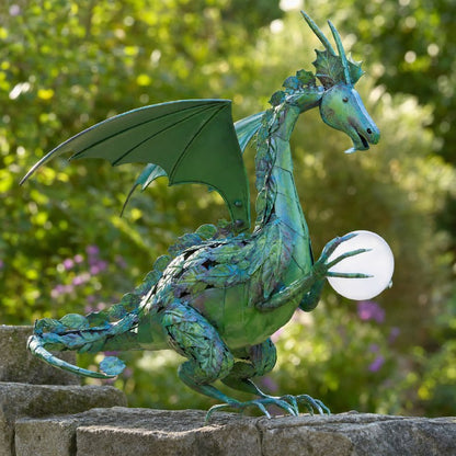 Green Solar Pearl Dragon Lamp