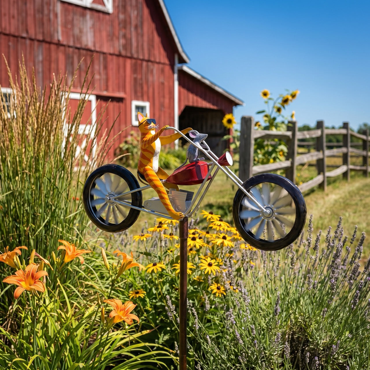 Vermont Whirligig - Handcrafted Tin Garden Wind Spinner