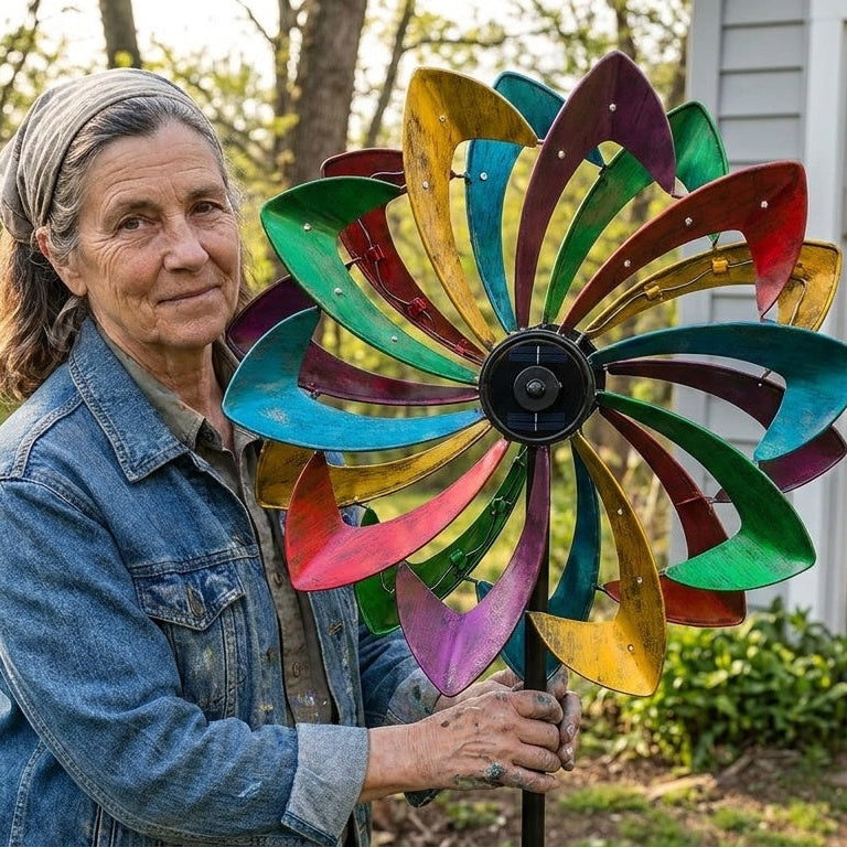 Mara's Solar Flower Wind Spinner