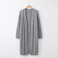 Cable Knit Duster Cardigan – Gray