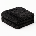 Faux Fur Throw – Black view 1