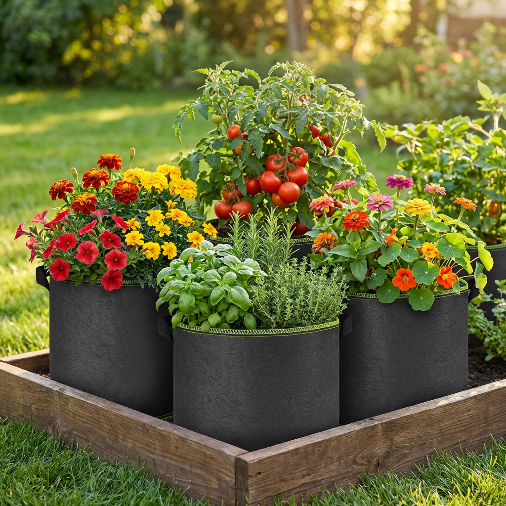 Breathable Fabric Plant Grow Bags