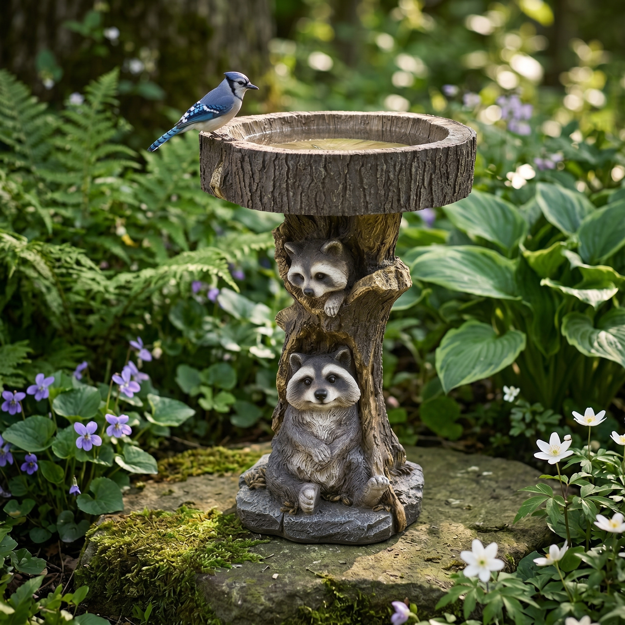 Ellie's Garden Statue's with Bird Feeder Basin