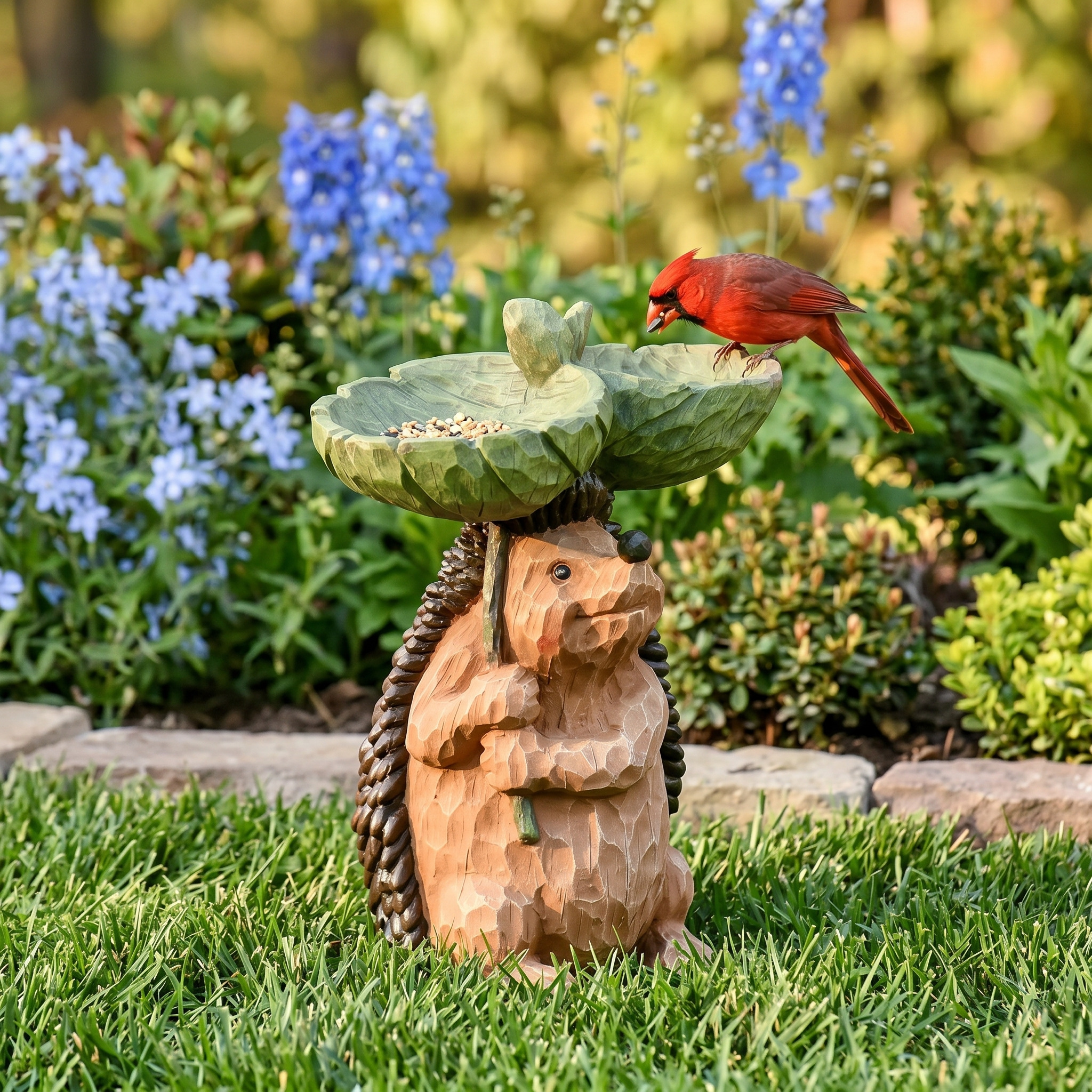 Ellie's Garden Statue's with Bird Feeder Basin