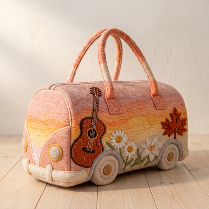 Maggie's Handquilted Hippie Bus Weekender