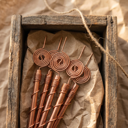 Henri's Plant-Boosting Copper Garden Stakes (Set of 3)