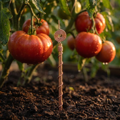Henri's Plant-Boosting Copper Garden Stakes (Set of 3)