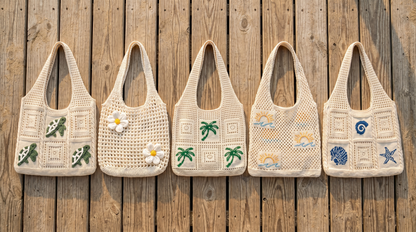 Ellie's Hand-Crocheted Beach Bags