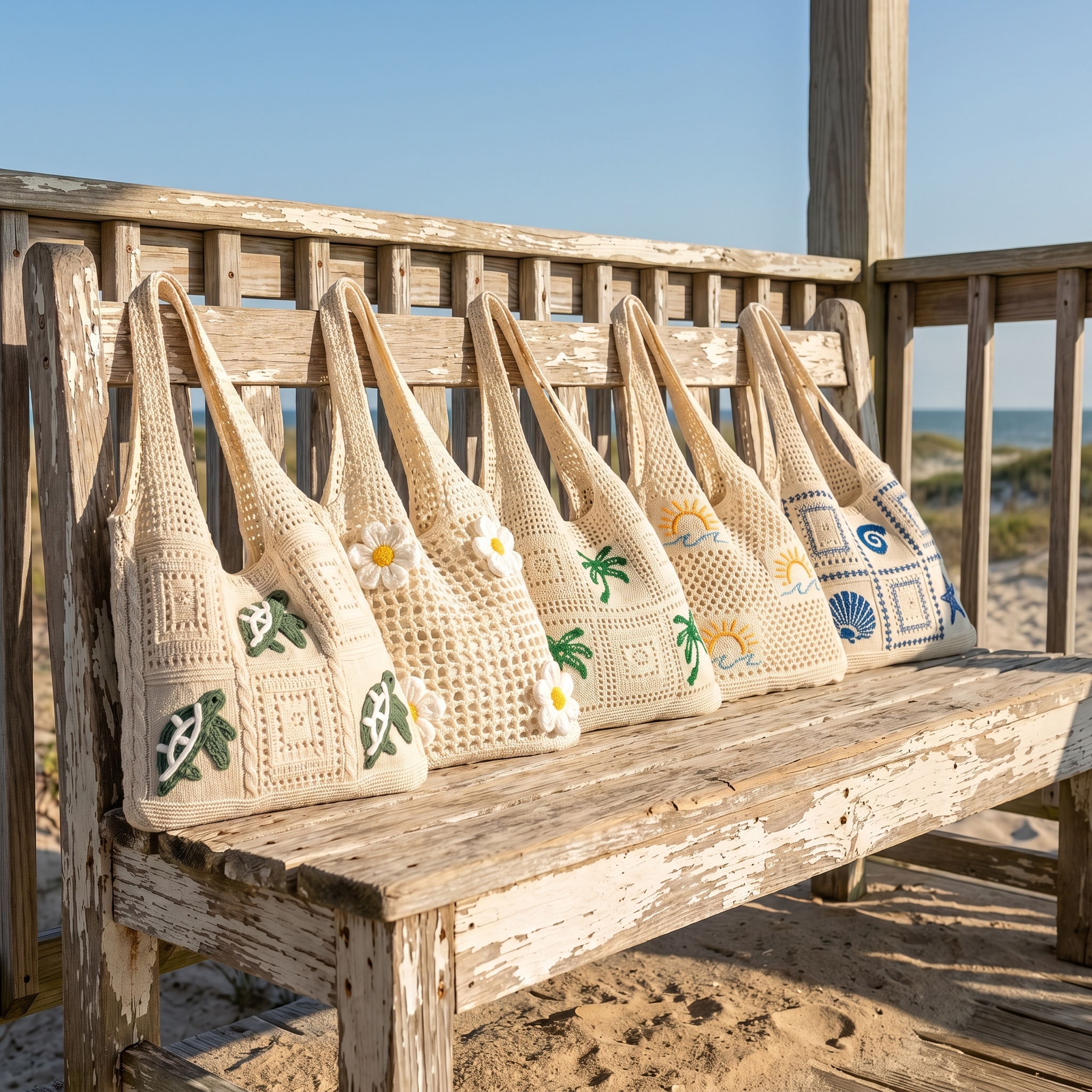 Ellie's Hand-Crocheted Beach Bags