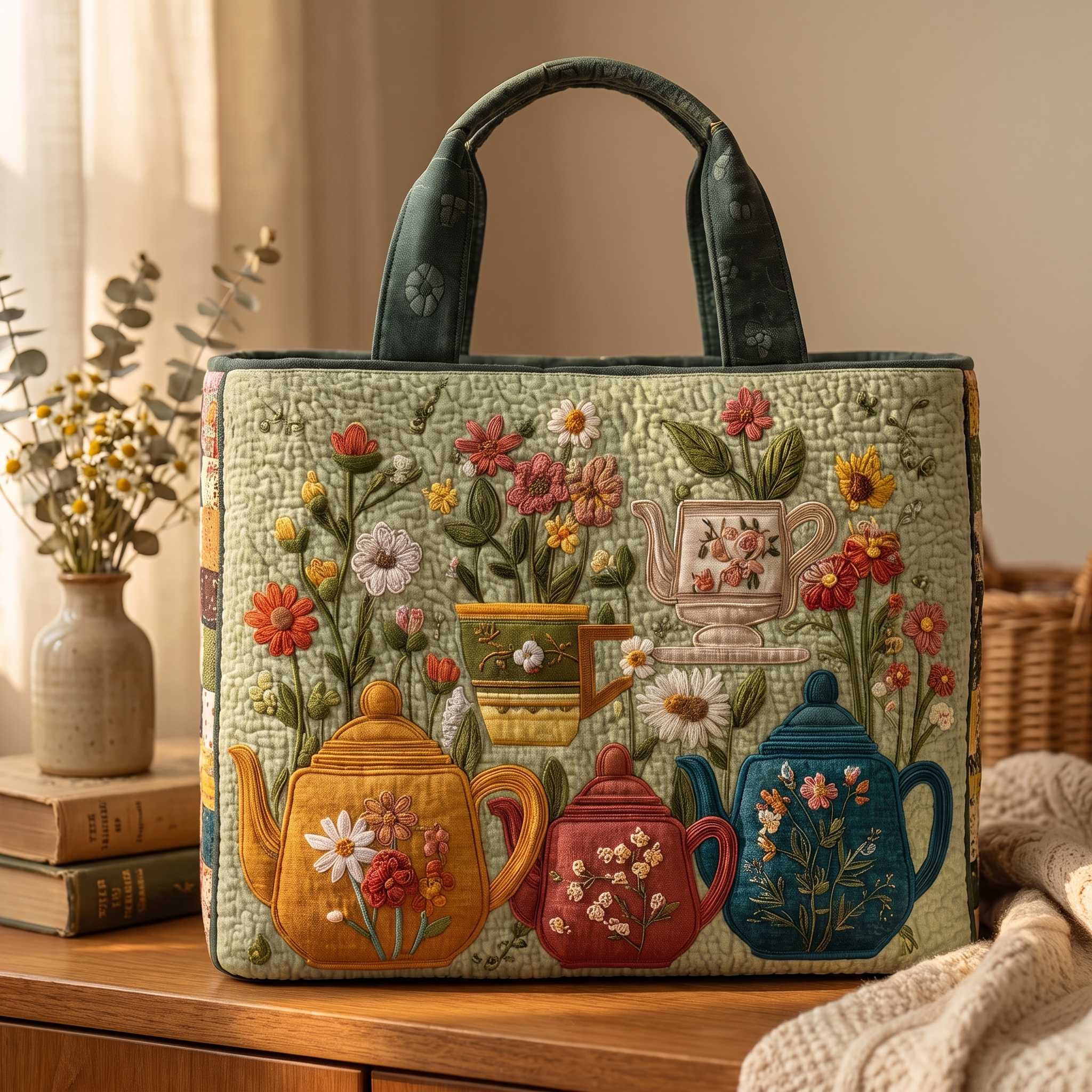 Bonnie's Handquilted Teapot Totes