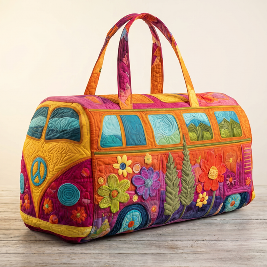 Maggie's Handquilted Hippie Bus Weekender