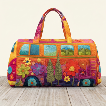 Maggie's Handquilted Hippie Bus Weekender