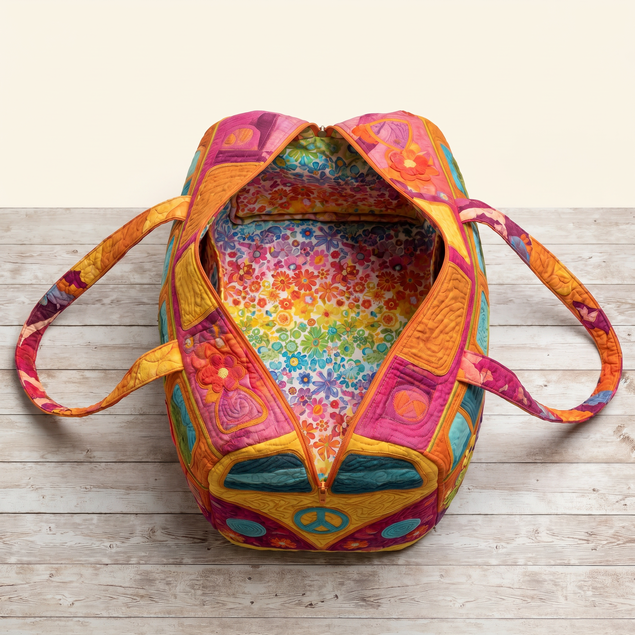 Maggie's Handquilted Hippie Bus Weekender