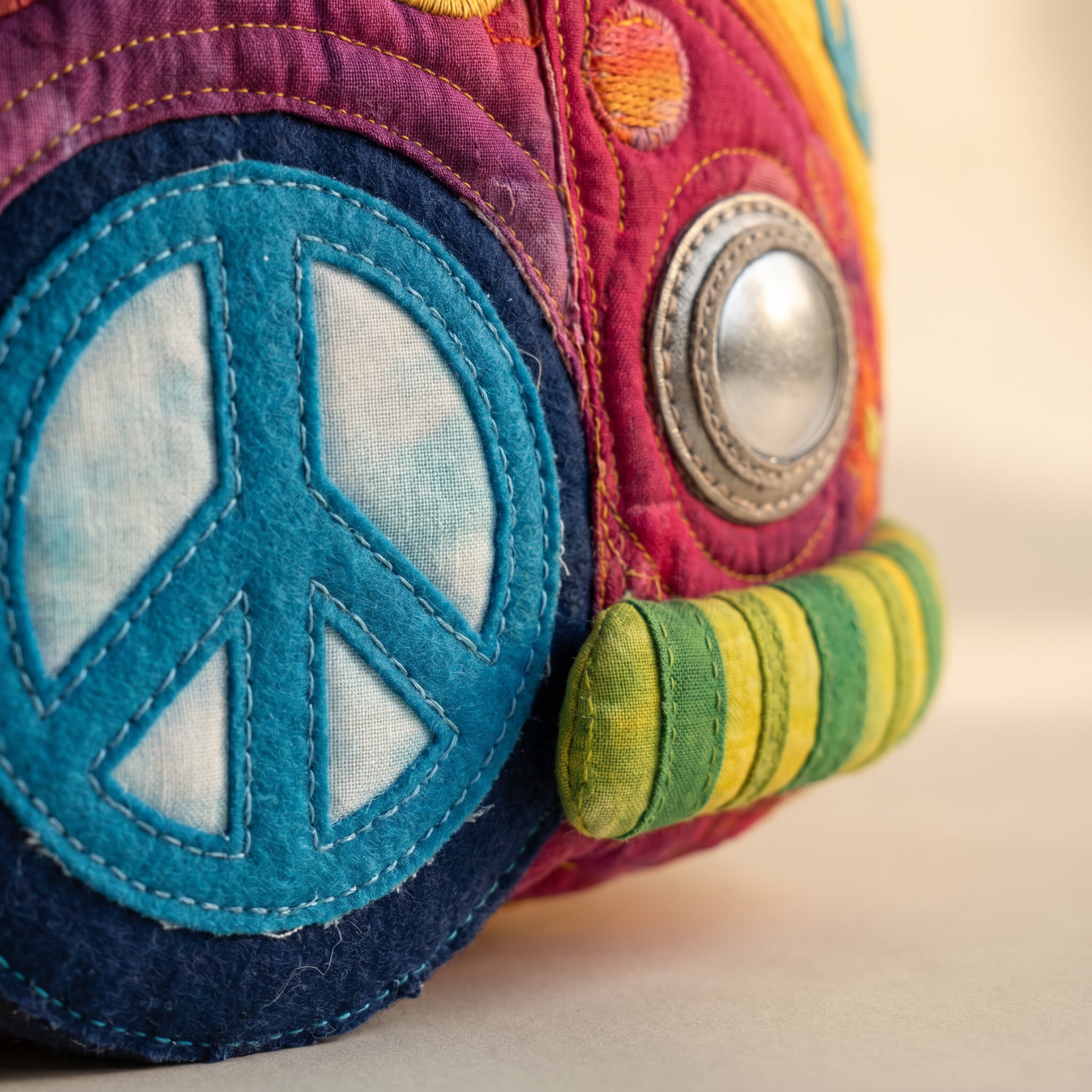Maggie's Handquilted Hippie Bus Weekender