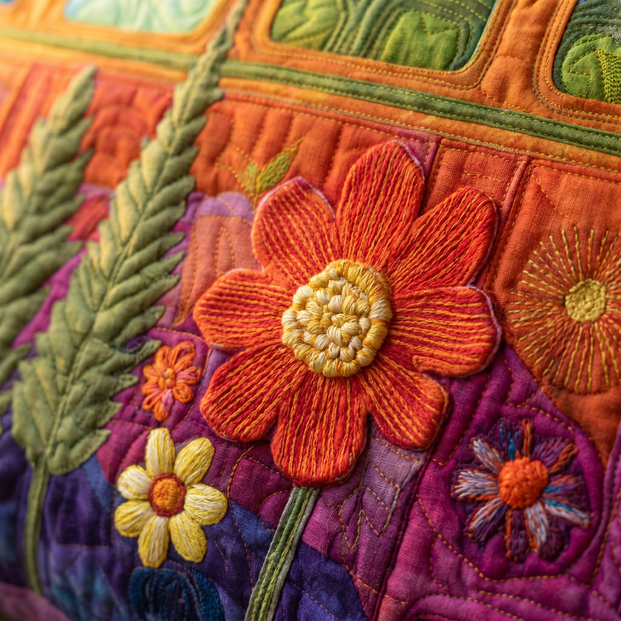 Maggie's Handquilted Hippie Bus Weekender