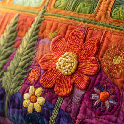 Maggie's Handquilted Hippie Bus Weekender