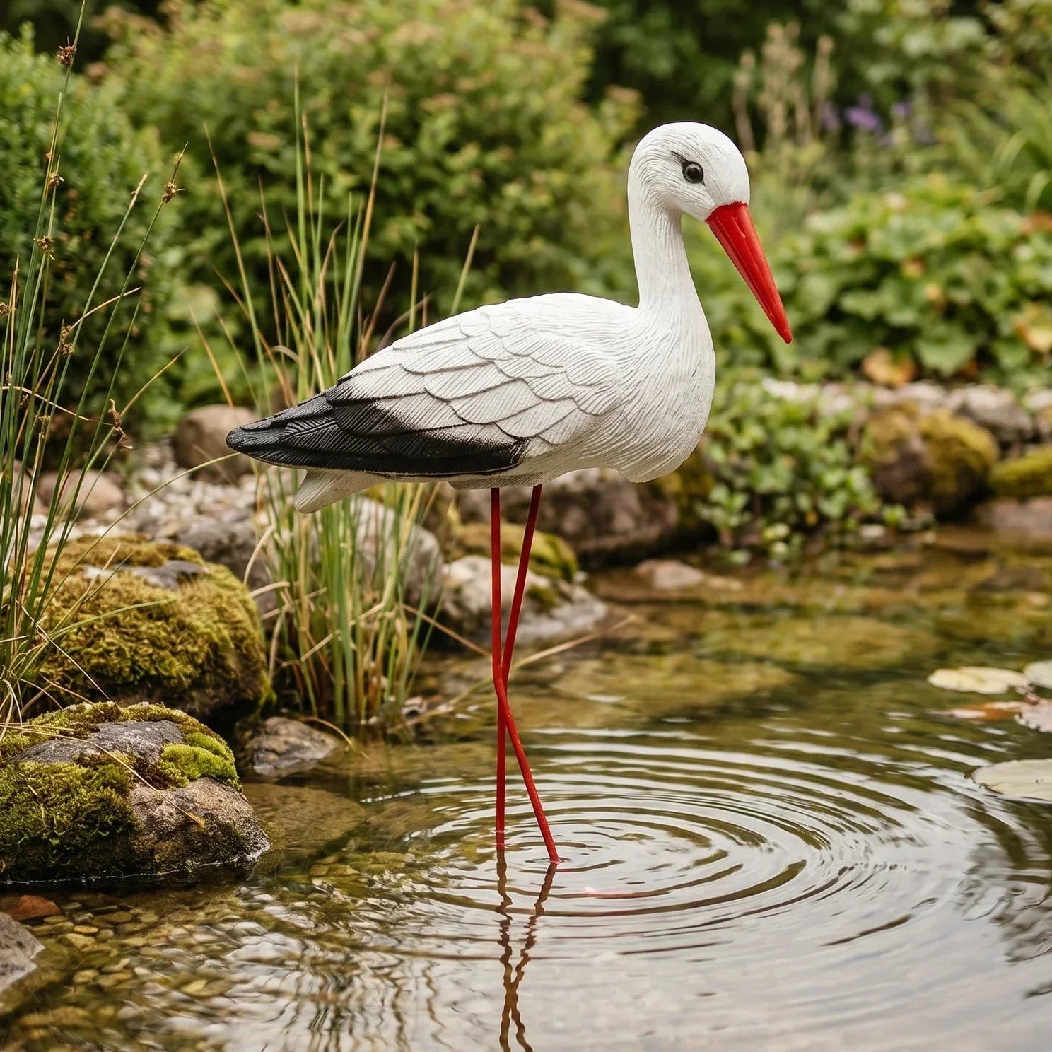 Buster's Handpainted Stork