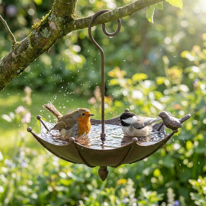 Earl's Handcrafted Bird Bath & Feeder