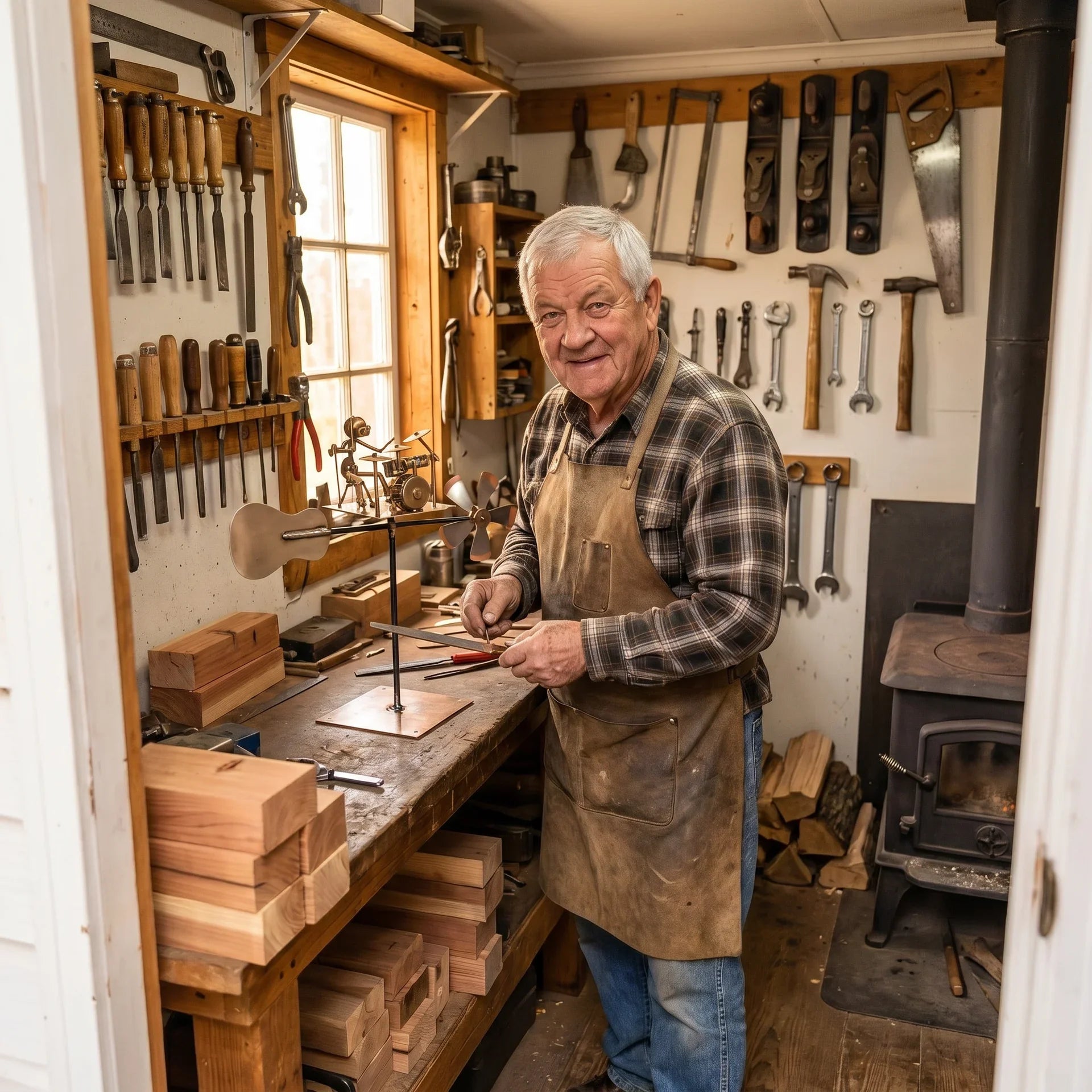 The Wind Drummer – Walt's Handcrafted Metal Whirligig