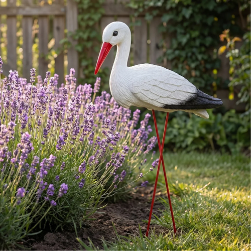 Buster's Handpainted Stork