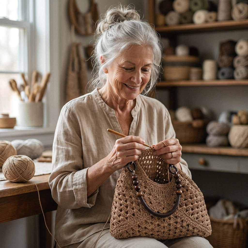 Martha's Handcrafted Bohemian Crochet Bag