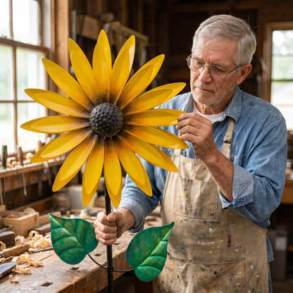 Earl's handcrafted Sunflower Wind Spinner