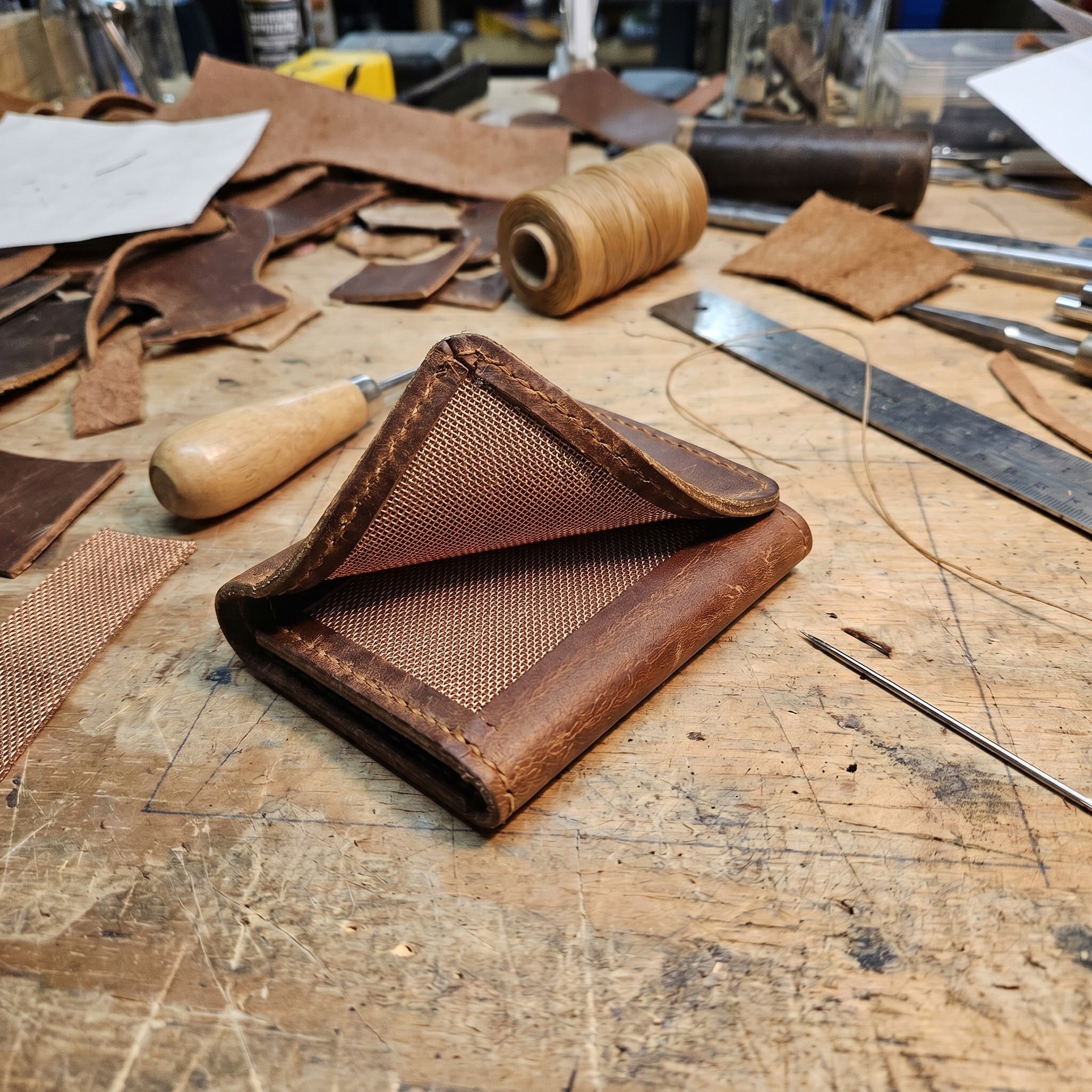 Harold's Handcrafted RFID-Shield Leather Wallet