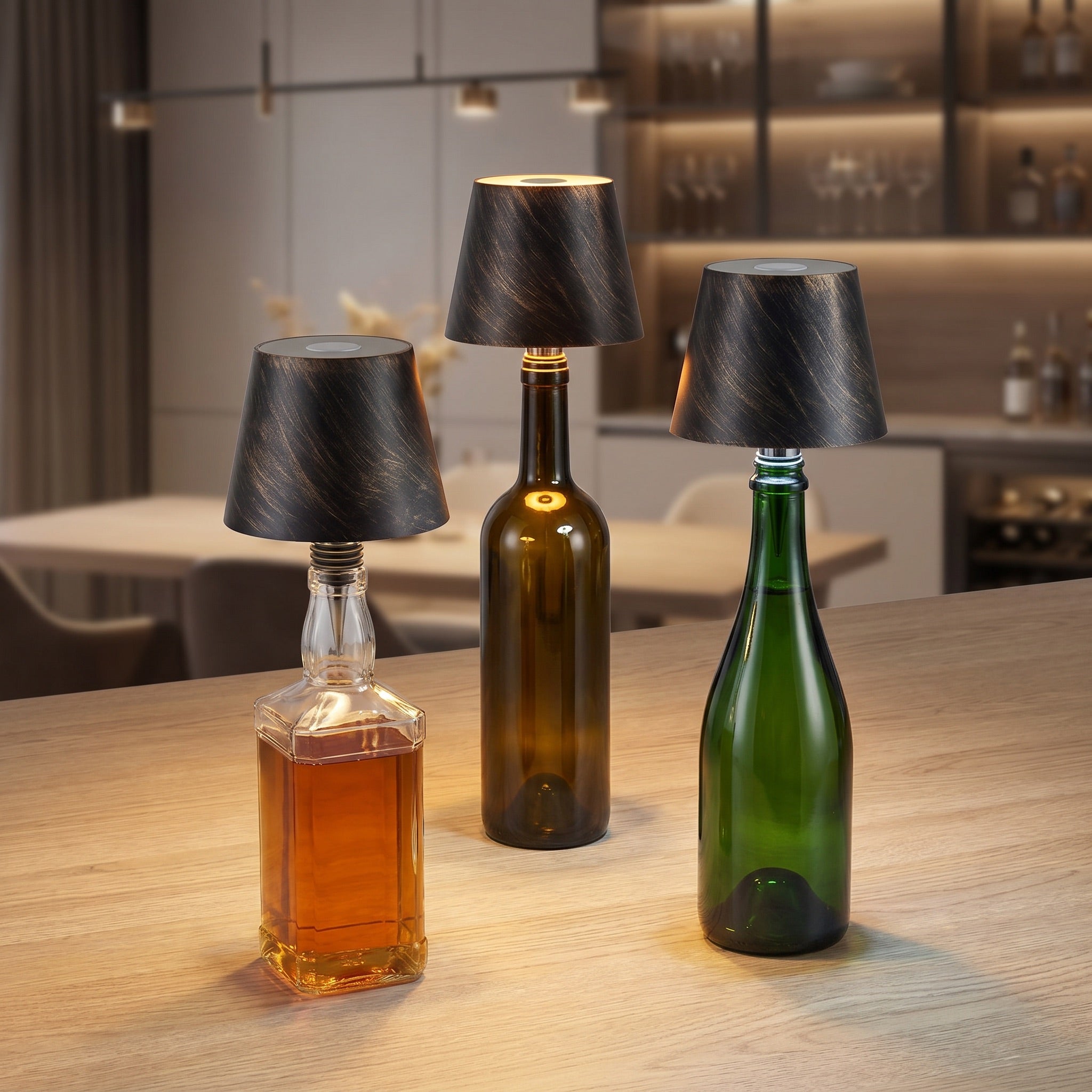 Ray's handcrafted bottle lamp