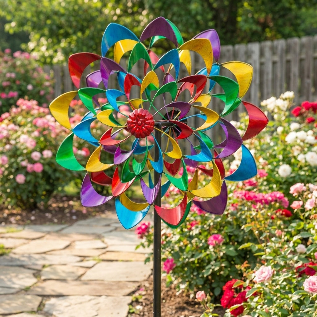 Mara's Dual-Rotor Zinnia Wind Spinner