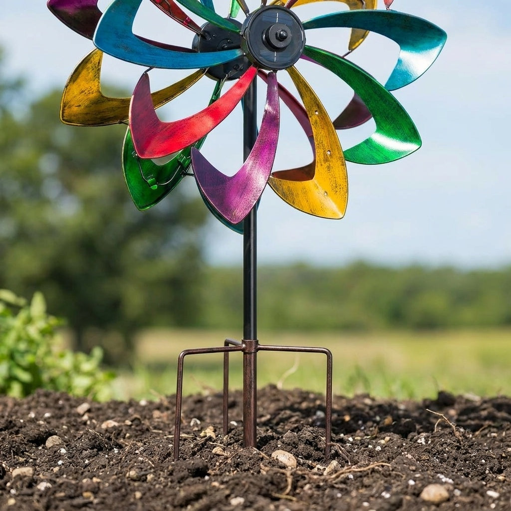 Mara's Solar Flower Wind Spinner
