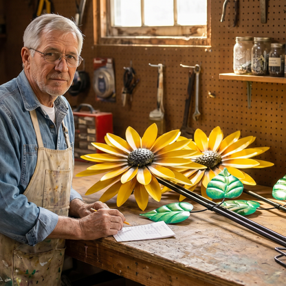 Earl's handcrafted Sunflower Wind Spinner