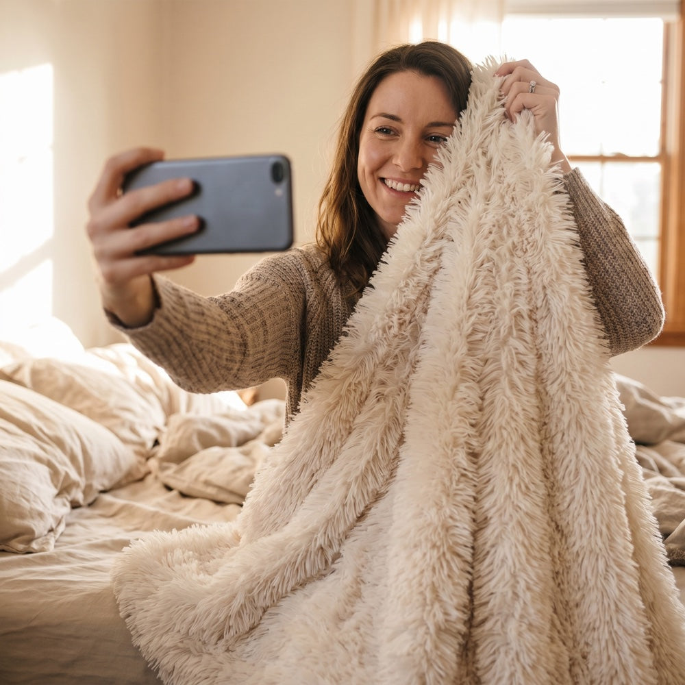 Customer review photo for throw